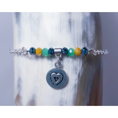 jasseron armbandje groen/ geel jasseron armbandje groen/ geel